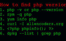 how to find php version in linux